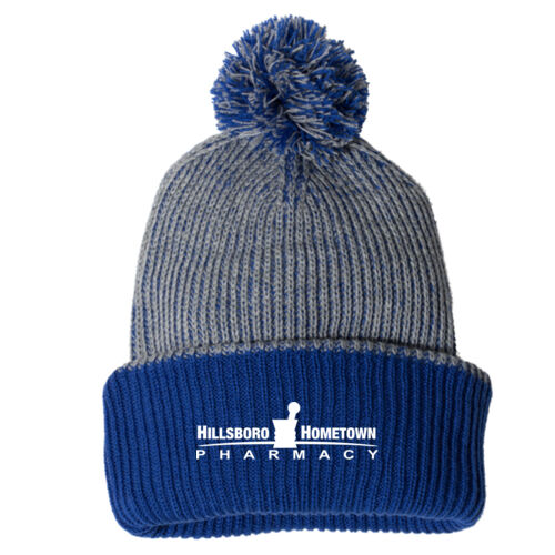 E1 - Sportsman SP70 12" Speckled Pom-Pom Cuffed Beanie Thumbnail