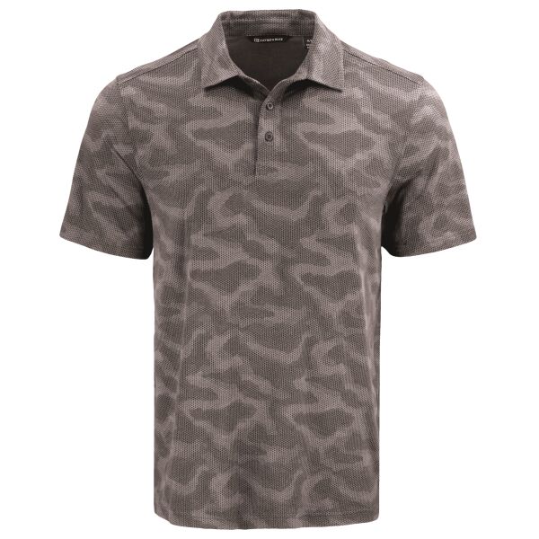 Cutter & Buck Coastline Recycled Double Peached Camo Print Mens Polo Thumbnail