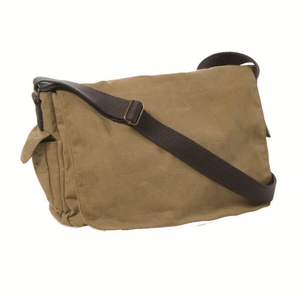 Waxed Cotton Canvas Messenger Bag Thumbnail