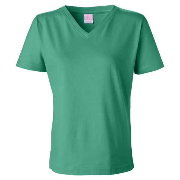 Ladies' Short Sleeve V-Neck T-Shirt Thumbnail