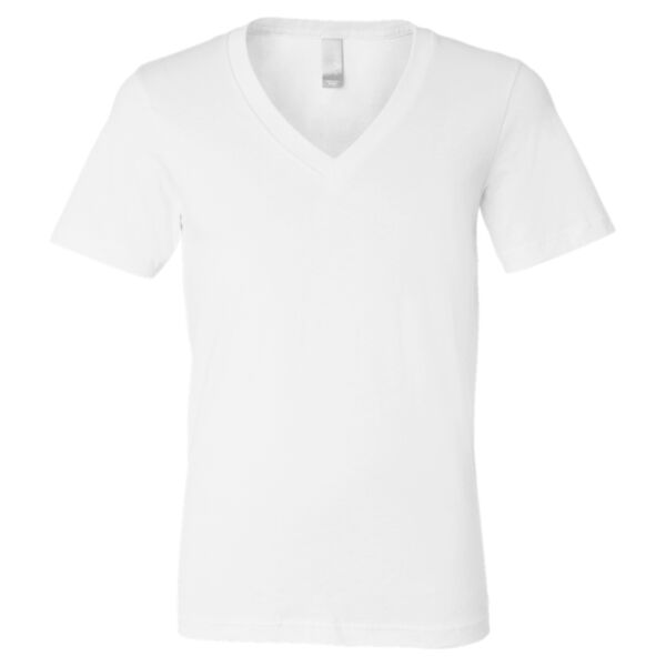 Unisex Deep V-Neck Jersey T-Shirt Thumbnail