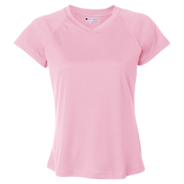 Ladies' Double Dry® V-Neck Performance T-Shirt Thumbnail