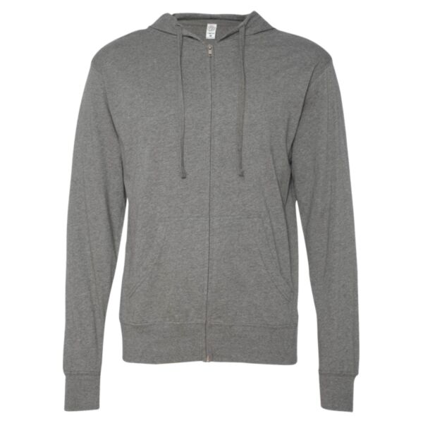 Lightweight Jersey Hooded Full-Zip T-Shirt Thumbnail