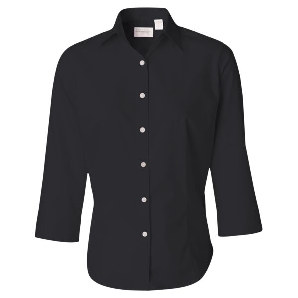 Ladies' Three-Quarter Sleeve Baby Twill Shirt Thumbnail