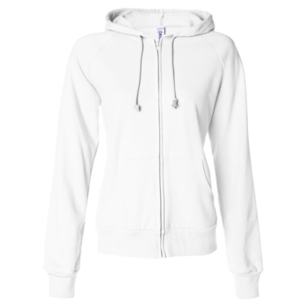 Ladies' Raglan Full-Zip Hooded Sweatshirt Thumbnail