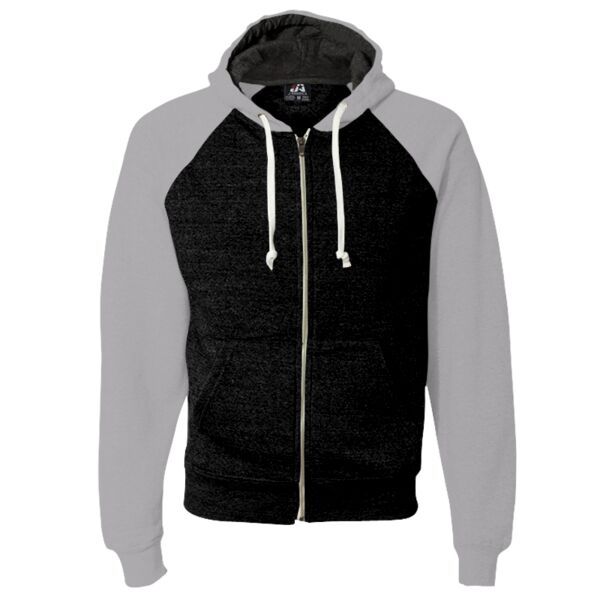 Triblend Raglan Full-Zip Hooded Sweatshirt Thumbnail