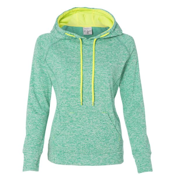 Ladies' Cosmic Poly Contrast Hooded Pullover Sweatshirt Thumbnail