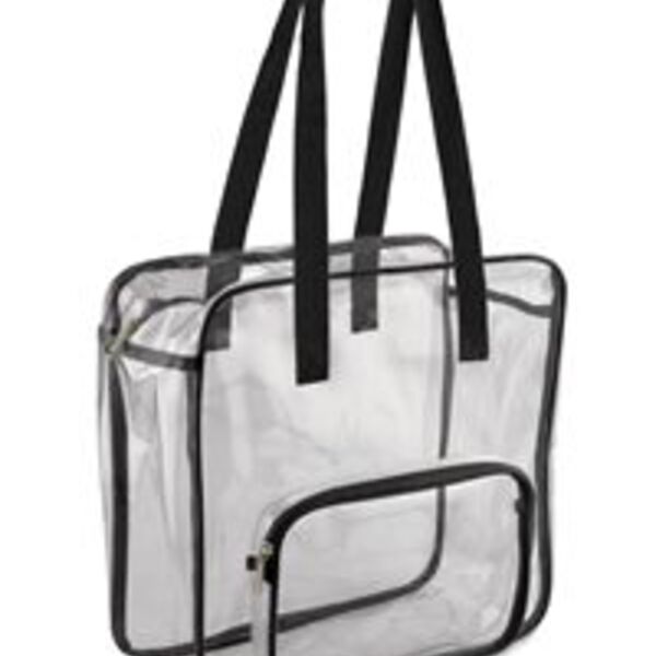 12L Black Accent Clear Tote Bag Thumbnail