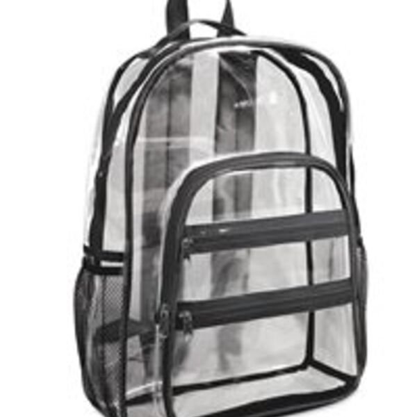Black Accent Clear Backpack Thumbnail