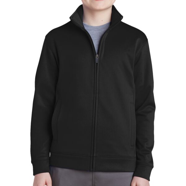 Sport Teck YST341 Youth Sport Wick Fleece Full Zip Jacket Thumbnail