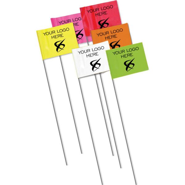 4" X 5" VINYL FLAG ON A 21" WIRE STAFF Thumbnail