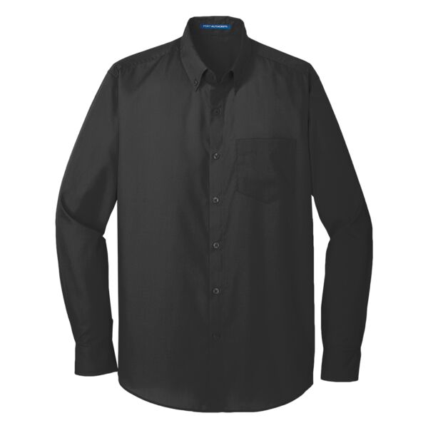 Port Authority W100 Adult Long Sleeve Carefree Poplin Shirt Thumbnail