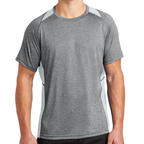 Sport Tek ST361 Heather Colorblock Contender Tee Thumbnail