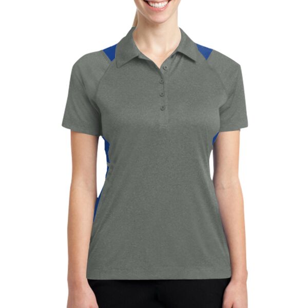 Sport Tek LST665 Ladies Heather Colorblock Contender ™ Polo Thumbnail