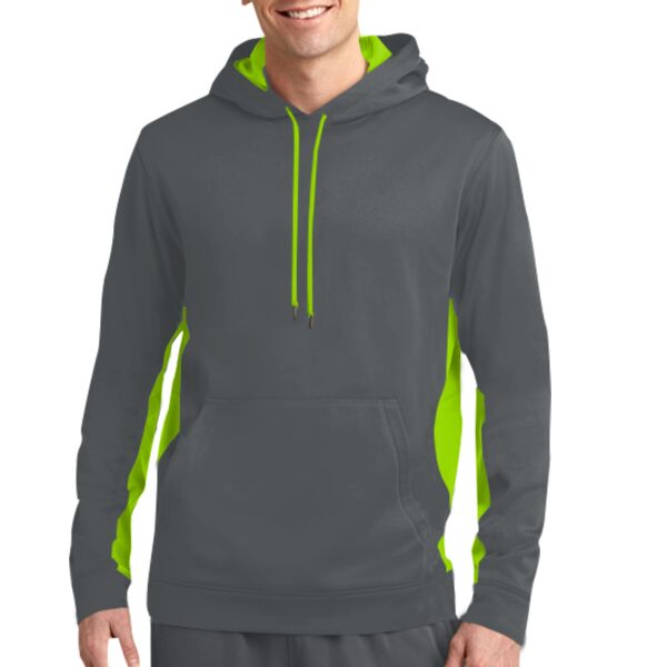 Sport Tek ST235 Sport Wick ® Fleece Colorblock Hooded Pullover Thumbnail