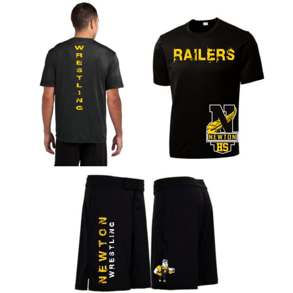 NHS Combo Black Fighting Shorts & Performance Shirt Thumbnail