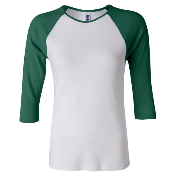 CCC Ladies' 2000 3/4 Baby Rib Three-Quarter Sleeve Raglan T-Shirt Thumbnail