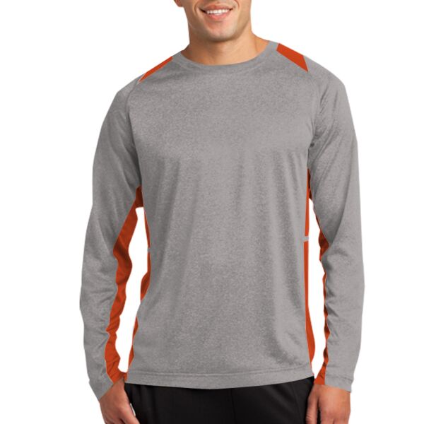 BF ST361LS Adult Long Sleeve Heather Colorblock Contender ™ Tee Thumbnail