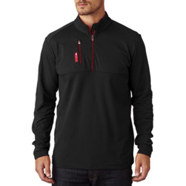 Adidas A195 Men's Pure Motion 1/4-Zip with Textured Inserts Thumbnail