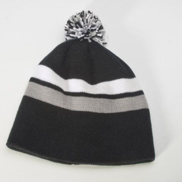 Richardson 131 Pom Pom Stripe Beanie Thumbnail
