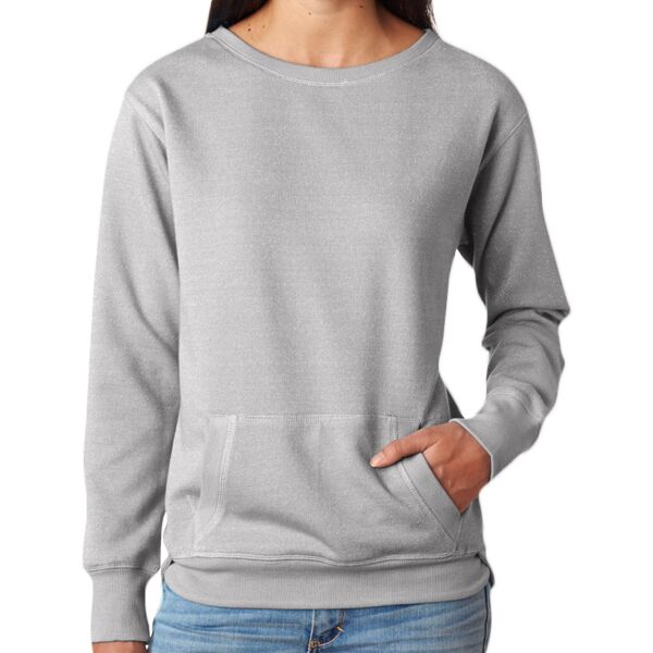 J.America J8867 Ladies' Glitter Crew Thumbnail