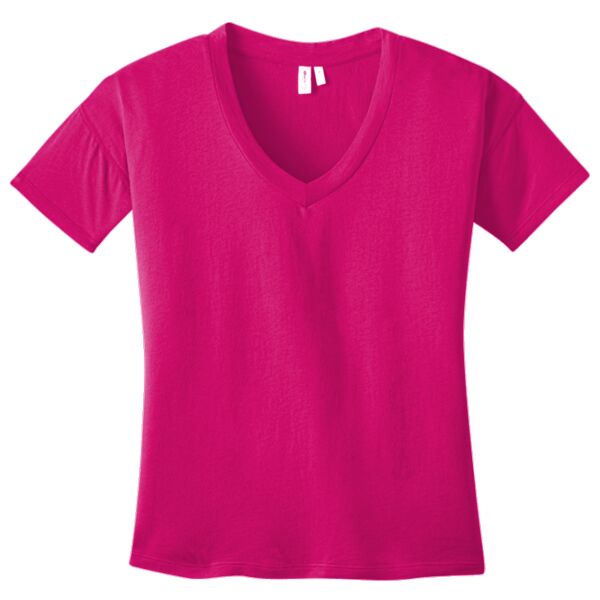 District Made DM480 Ladies Modal Blend Relaxed V Neck Tee Thumbnail