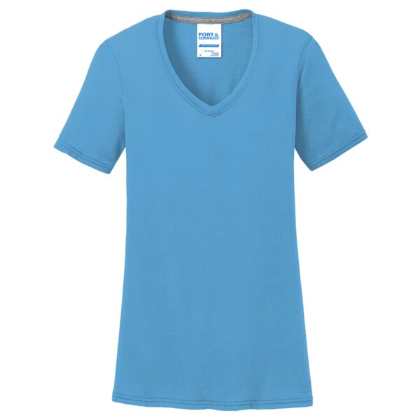 Port & Company LPC381v Ladies Essential Blended Performance V Neck Tee Thumbnail