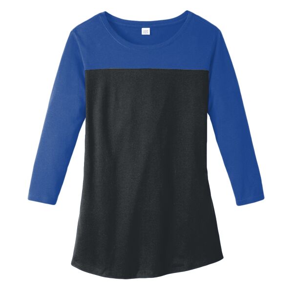 District DT2700 Juniors Rally 3/4 Sleeve Tee Thumbnail