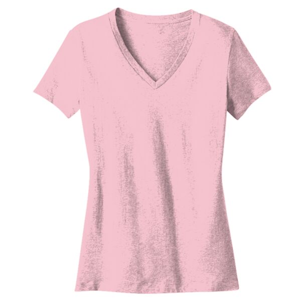ms District Made DM1170L Ladies Perfect Weight ® V Neck Tee Thumbnail