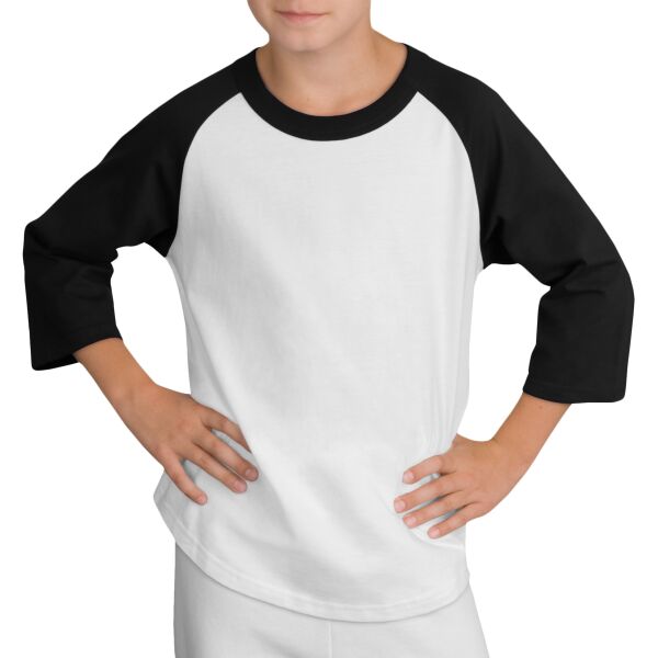 mm Sport Tek YT200 Youth Colorblock Raglan Jersey Thumbnail