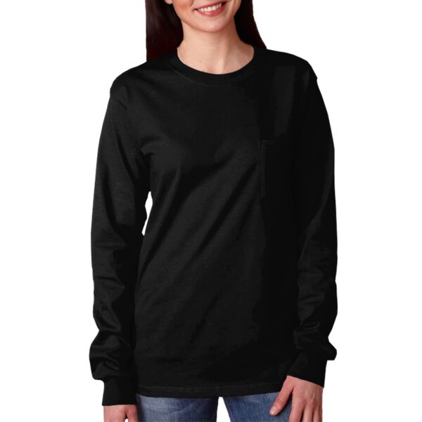 Adult Ultra CottonTM Long-Sleeve T-Shirt with Pocket Thumbnail