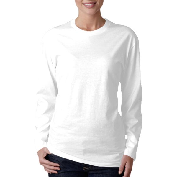 Ladies' Long-Sleeve Cotton Crew Thumbnail