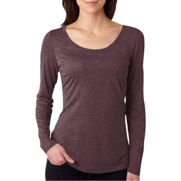 Ladies’ Tri-Blend Long-Sleeve Scoop Tee Thumbnail