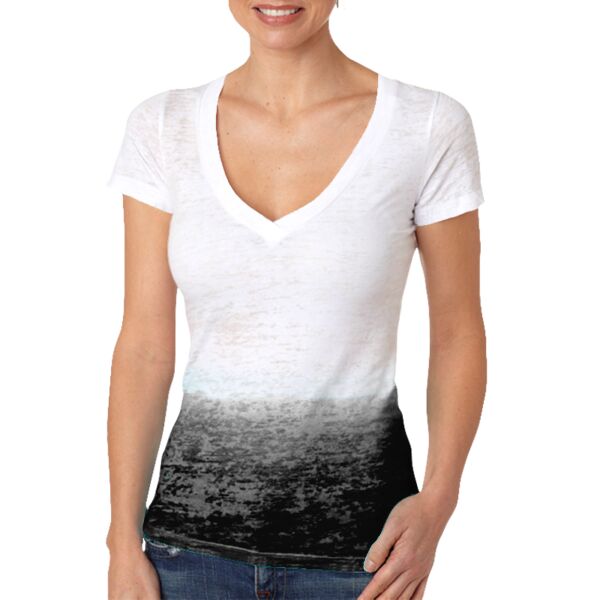 Ladies’ Ombre Burnout Deep V Thumbnail