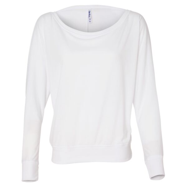 Bella 8850 Women's Flowy Long Sleeve Off Shoulder Tee Thumbnail