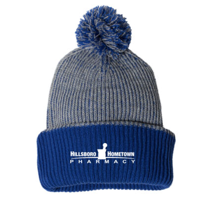 E1 - Sportsman SP70 12" Speckled Pom-Pom Cuffed Beanie Thumbnail