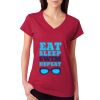 Junior Fit Softstyle Cotton V-Neck T-Shirt Thumbnail