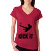 Junior Fit Softstyle Cotton V-Neck T-Shirt Thumbnail
