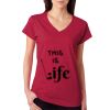 Junior Fit Softstyle Cotton V-Neck T-Shirt Thumbnail